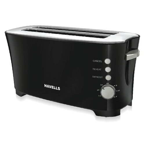 HAVELLS Toaster 1350 Watts Feasto 4S Pop Free Size(FEASTO 4SLICE)Black